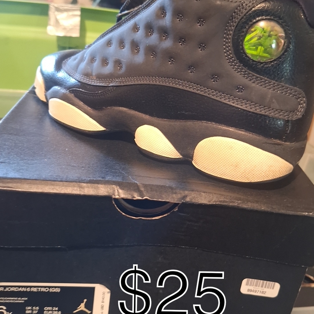 Jordan Kids Black and Cream Sneakers